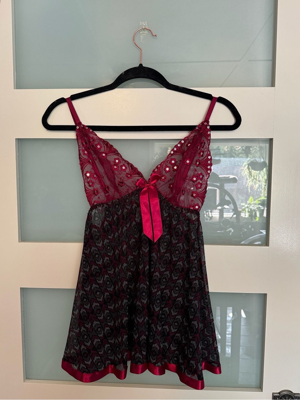 Sheer Sequin Lingerie Nighty